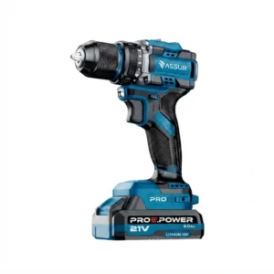 مثقب مطرقي لاسلكي احترافي ثقيل بروشليس (Brushless Impact Drill) - ماركة ASSUR (21 فولت | 1.5 أمبير | 10 مم)