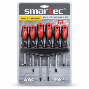 طقم مفكات مسطح وصليبة SMARTEC (6 قطع)